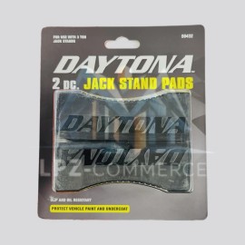 daytona 2 Pc Rubber Jack Stand Pads Covers Slip / Oil Resistant Adapters for 2 or 3-Ton