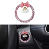 Lyxheth Cute Bow Bling Car Engine Stop Decoration Ring, Engine