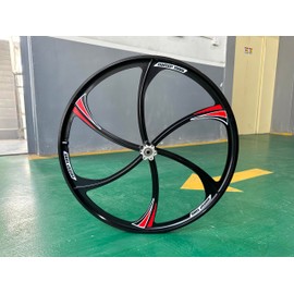 DONSP1986 26 inch Bike Rear Mag Wheel 120mm for Single Speed Freewheel, 26" Magnesium Rear Wheel Rim (Black) Disc Brake for Beach Cruisers MTB Road Bicycle