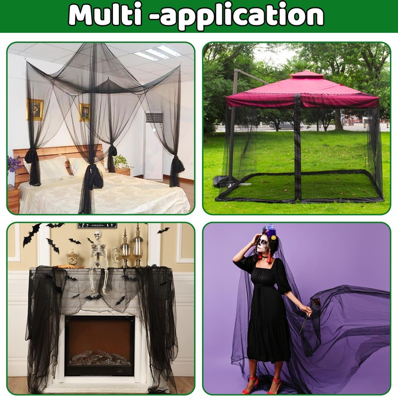 Mosquito Netting,10 × 50 Ft Mosquito Mesh Screen for Patio,Fly