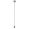 BRIA Twisted Black Pendant Cord Ceiling Light with Antique Brass