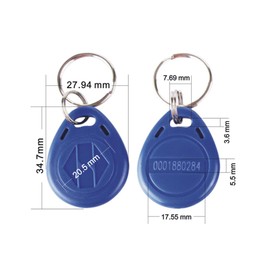 MINDRFID 50 PCS RFID Key Fob 125KHz TK28/TK4100 Proximity IC Card Token Key Tags for Access Control Smart Door Locks - Read Only