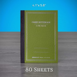 Itoya Profolio, Oasis Notebook, Avocado Green, Small A6, 4.1 x 5.8 inches, OA-SM-AV