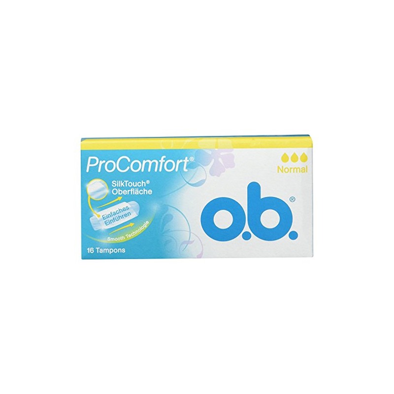O.B. Pro Comfort Tampons Regular, 16 Pieces