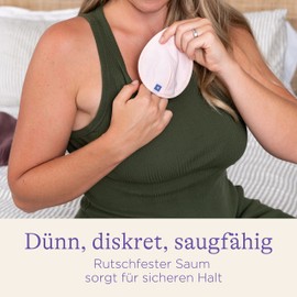 Lansinoh Washable Nursing Pads, Light Pink & Black, Pack of 16