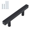 homdiy (10 Pack) 3-3/4 inch Cabinet Handles Black Cabinet Pulls