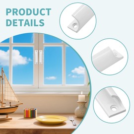 VARKAGE Pack of 6 Balcony Door Handles, Balcony Door Handle, Outdoor Patio Door Handle, Patio Door Handle, Outdoor for Doors and Windows, Cabinet Doors (including Stainless Steel Screws)