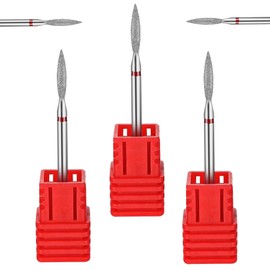 3 Stück Nagelfräser Bits,Diamant-Nagelbohrer,Nagelfräser Aufsätze,Nail Drill Bits Profi Nagelbohrer Maniküre Hartmetall,für Maniküre Salon Nagelhaut Entfernen Unter Nagel Abgestorbene