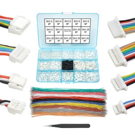 GH1.25 to SH1.0 Pre-Crimped Cables and Connectors Kit Compatible with JST GH 1.25mm and JST SH 1.0 mm for Pixhawk Cube 6C 6X Pixhawk4
