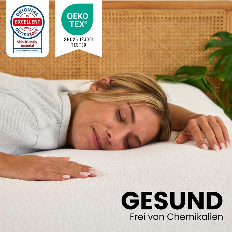 Dreamway Mattress Protector 160 x 200 cm Waterproof Oeko-Tex Certified