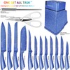 Knife Block Set, 15 Pcs Stainless Steel Professional Japanese Chef