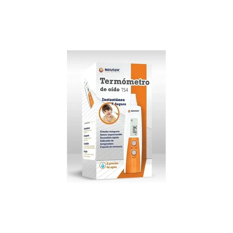 Termómetro Digital Oído Neutek TS-4 Medición Rápida 1s Pantalla LCD