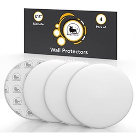 Topes de puerta grandes de 3.15 pulgadas (4 piezas) - Topes de puerta para pared con fuerte adhesivo trasero - Protectores de pared de silicona silenc