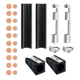 26 PCS Pool Cue Repair Kit -12mm and 13mm Billiard Cues Tips Pool Cue Tips Replacement Repair Kit Include Pool Cue Tip Clamp, Cue Tips & Chalk Cubes for Billiard Table Cue Tips Accessories (26 PCS)