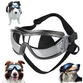 Gafas De Sol para Perros, Protección Ocular UV, Viento y Nieve | Prueba de Viento-Nieve Gafas para Perrita, Correas Elásticas Ajustable, Protección Oc