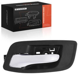 A-Premium Front Left Driver Side Interior Door Handle Compatible with Dodge Charger 2011 2012 2013 2014 Sedan, Black Housing with Chrome Lever, Replace# 1RE71DX9AD
