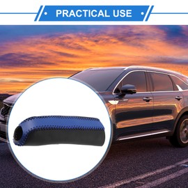 VekAuto 1 Pcs Car Handle Hand Brake Compatible for Ford for Mustang 215-221 , Faux Leather Black Blue