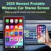 CarThree 2025 New 8.1-inch wireless portable CarPlay and Android Auto