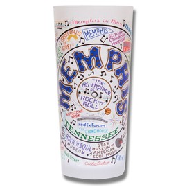 Catstudio Drinking Glass, Memphis Frosted Glass Cup for Kitchen, Bar Glass Drinking Glasses, Everyday Drinking Cup or Cocktail Glass, 15oz Dishwasher Safe Glass Tumbler, Wedding Gifts