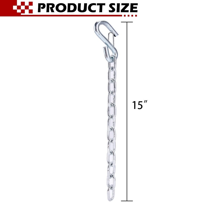 15-Inch Towing Safety Chain - Tie Down Trailer Safety Chains