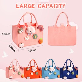 VZZNN 4 Pack Christmas Gift Bags With Handles,Medium Gift Bags For Kids Girls,Reusable Birthday Gift Bags,Decoration Basket for Home and Outsides,Candy Gift Tote Bags,Shopping Bag12 x7.8" x6.8"