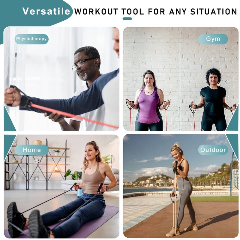 Resistance Bands with Handles, Single Resistance Bands, Exercise Bands with