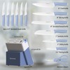 Astercook Kitchen Knife Set with Block and Sharpener 15 Piece
