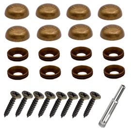 8Pcs Pure Brass Decorative Screw with Caps used as Mirror Screw,Metal Wall Art Decor,Upholstery Tacks,Thumb Tacks for Wall Hangings,Fast Cap,Wood Handcrafted,Fasteners Hardware (3/5",15mm retro brass)