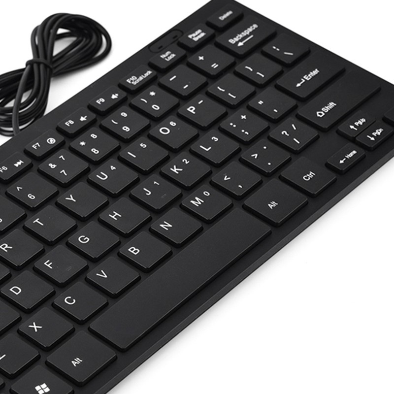 78 Keys Ultra Thin Mini USB Wired Keyboard for Desktop