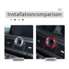 DIYUCAR Aluminium Alloy Car Centre Control Dashboard Compass Ring Decorative