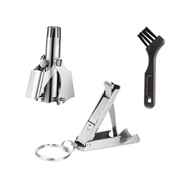 Nose Hair Clipper Set for Women Men Portable Nose Hair Scissor Battery Trimmer Precision Design for Family
