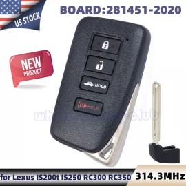Unbranded Smart Remote Key Fob 281451-2020 for Lexus IS250 IS300 IS350 RC300 RC350 RC200T