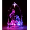 The Christmas Workshop Nativity Ornament, Clear with Multi Coloured LED,