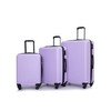 SPOFLYINN 3 Piece Hardshell Luggage Sets Lightweight Suitcase with 2