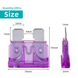 35 Amp Fuses 20Pcs Stanbdard Fuse, 35A Car Fuse Blade for Automotive, Truck, Boat, Motorcycle