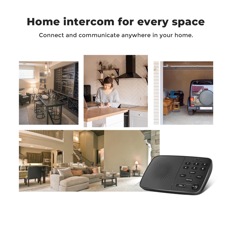 Hosmart UltraSpeak Intercoms Wireless for Home, Full Duplex Wireless Intercom