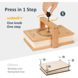 wisedry Flower Press Kit with Silica Gel Packets, Easy One-Step Pressing, Even Pressure, 6 Layers, 10 x 6 inch Flower Press Kit for Kids and Adults, Great Gifts for Anyone Who Loves Flowers and Crafts