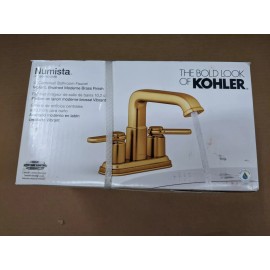 KOHLER Bathroom Faucets 4" Centerset 2-Handle in Vibrant Brushed Moderne Brass