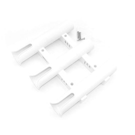 NUZAMAS Plastic PVC 3-Rod Rack Vertical Holder Organiser - Boat Kayak Home Garage Fishing Rod Storage Holders Racks White