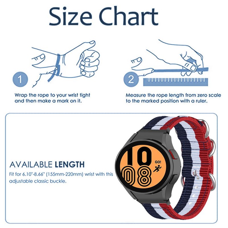 Smartwatch Wristbands Strap Canvas Smartwatch Replacement Band for Watch 4