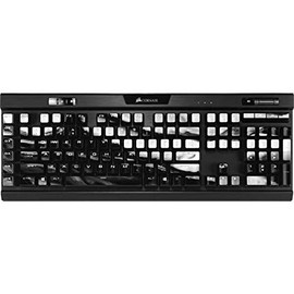 Skinit Decal Skin Compatible with K95 RGB Platinum Mechanical Gaming Keyboard - Skinit Originally Designed Black and White Marble Ink Design