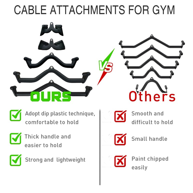 BLUSLM Lat Pull Down Bar T bar Row Attachment，V Bar