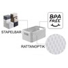 Rotho Country Rattan Effect Storage Box, 6 Litres, Plastic (Polypropylene),