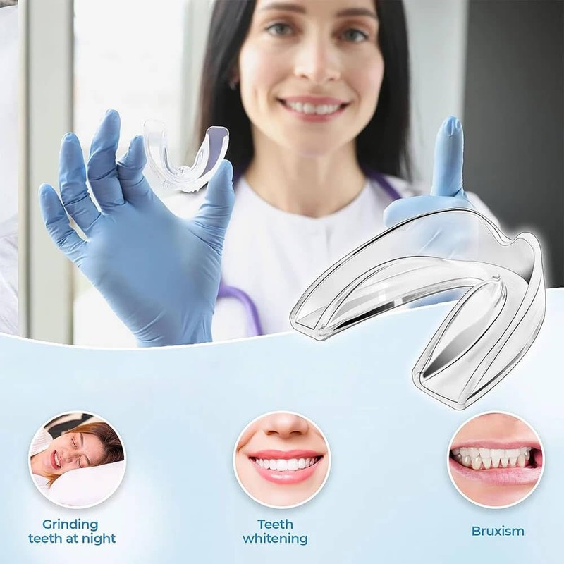 Reusable Night Mouth Guard for clenching Teeth, Custom Fit, No