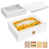 Aufind 6pcs Cake Boxes with Cake Board, 19x14x4.5 Inches White