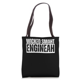 Wicked Smaht Engineah Wicked Smart Engineer Distressed Smaah Tote Bag