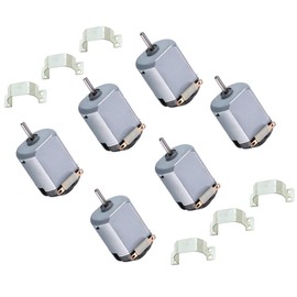 California JOS 6 Pack DC 1.5-3V 15000RPM Mini Electric 130 Motor Kit for DIY Remote Control Toy Car Hobby, Motor, STEM, and Various Experiments with 6 PCS Metal Mount