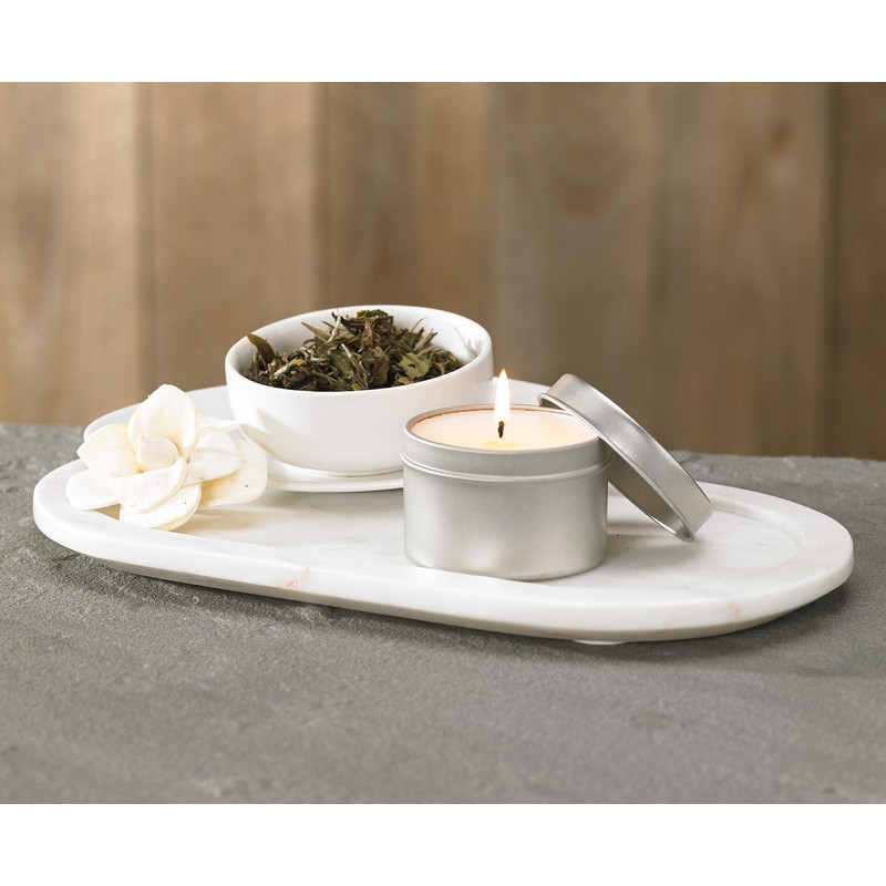 Westin White Tea Candle in a Tin - Hand-Poured, Soy