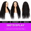 Flynet 13x6 Deep Wave Lace Front Wigs Human Hair 200%