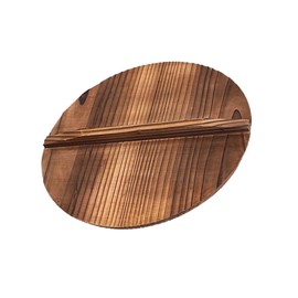 RORPOIR 11 Inch Skillet Lid Wood Cooking Cover Frying Pan Lid Wood Replacement Lids for Anti Oil Splashing Cover Wooden Cast Iron Wok Stainless Steel Wok Bamboo Casserole Lid Solid Wood